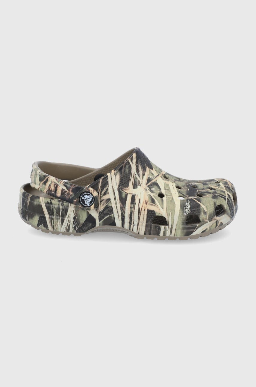 Šľapky Crocs Classic Realtree zelená farba, 12132 Khaki