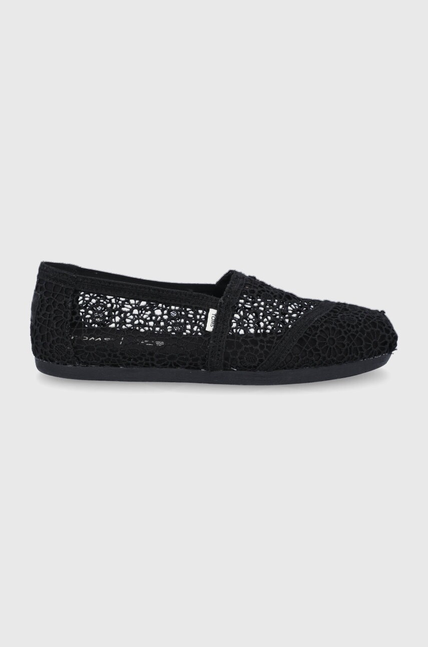 Espadrilky Toms Moroccan Crochet Alpargata čierna farba, 10016254