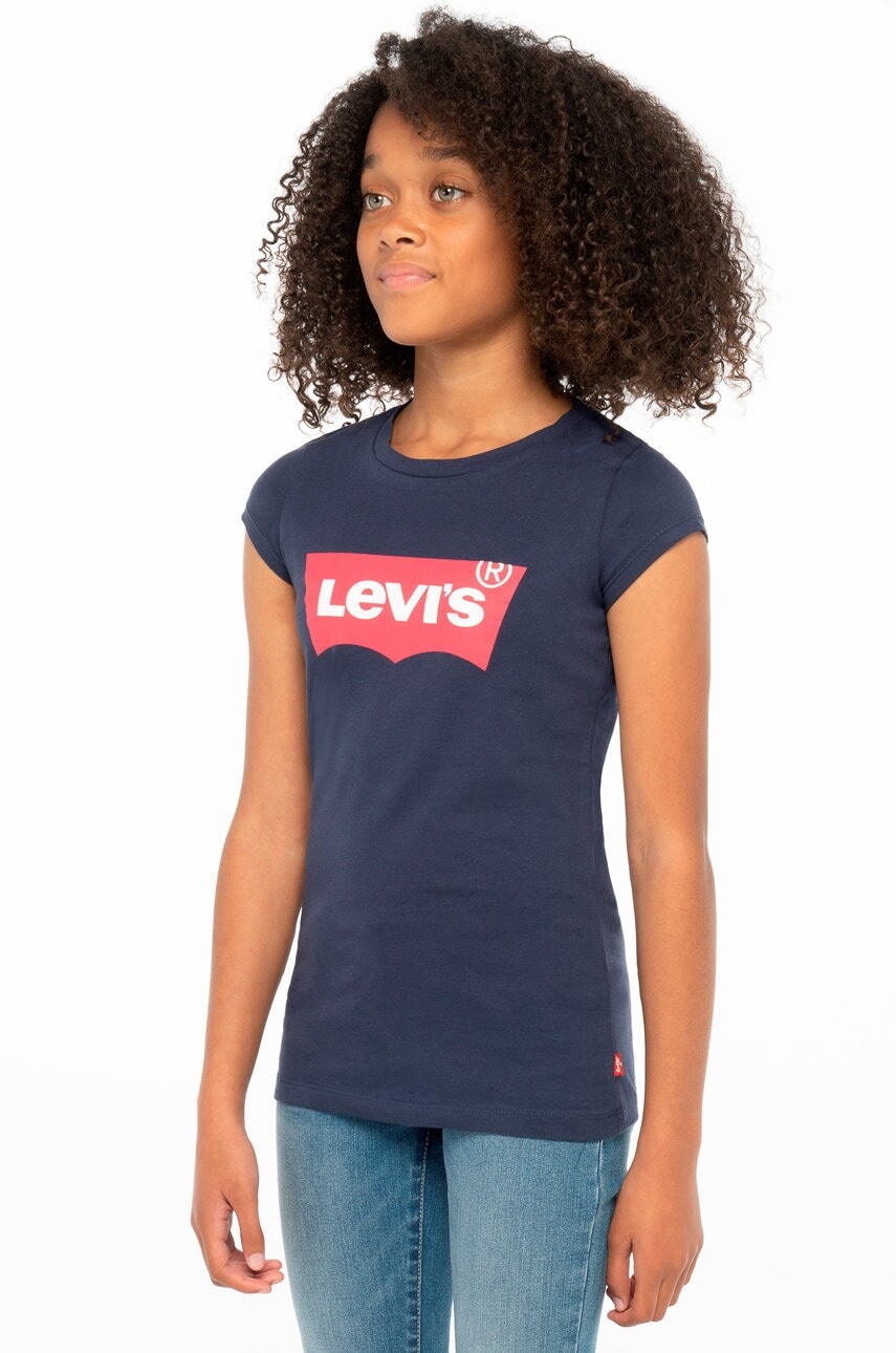 Detské tričko Levi's tmavomodrá farba