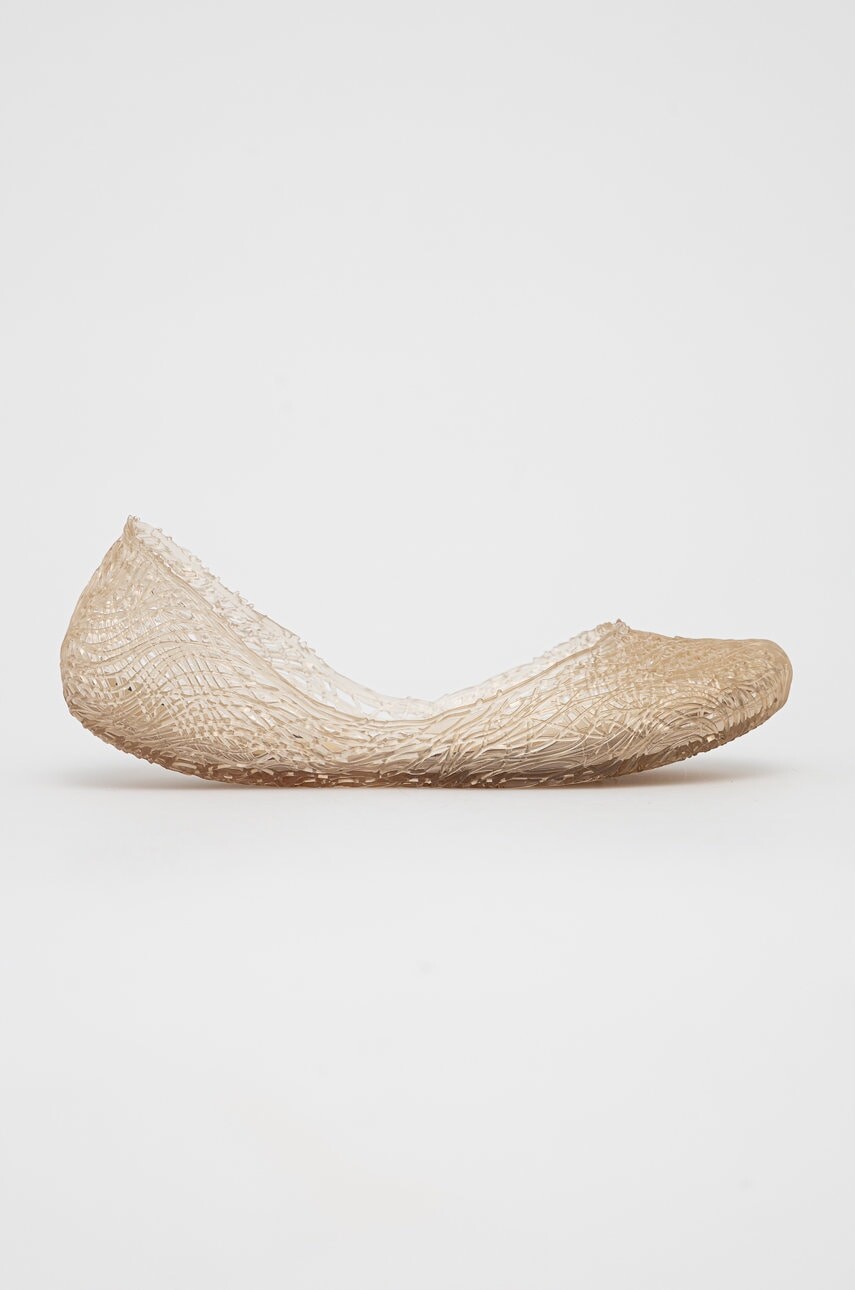 Baleríny Melissa béžová farba, na plochom podpätku