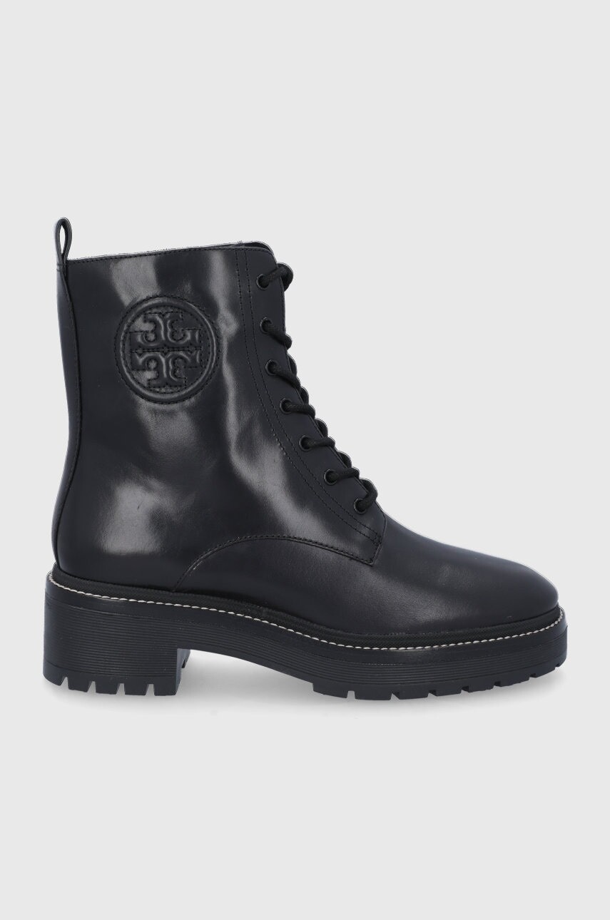 Workery Tory Burch Miller dámske, čierna farba, na plochom podpätku