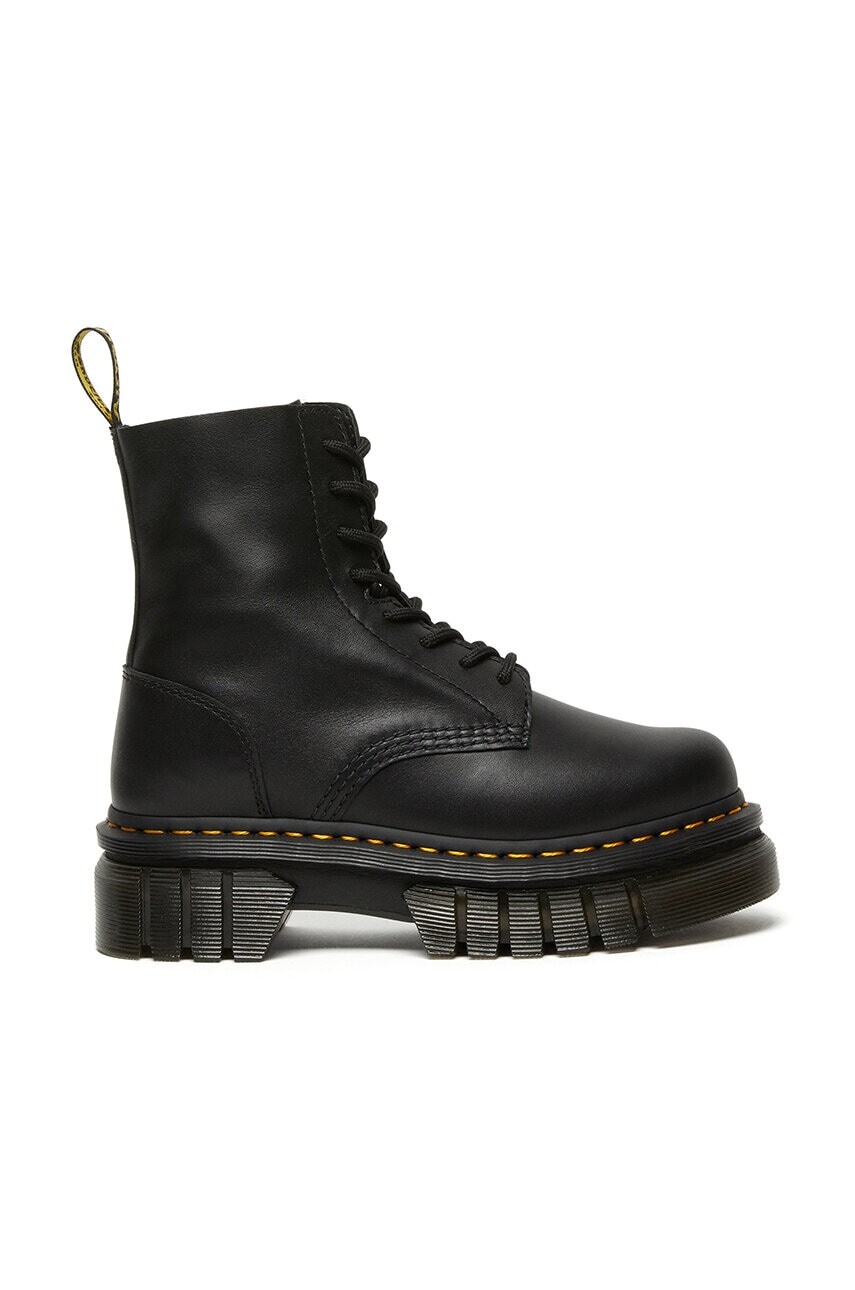 Workery Dr. Martens Audrick 8-Eye Boot dámske, čierna farba, na plochom podpätku