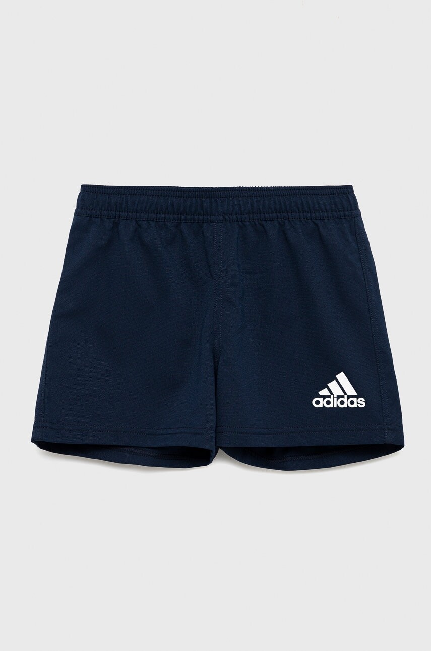 Detské krátke nohavice adidas Performance GI7640 tmavomodrá farba, nastaviteľný pás