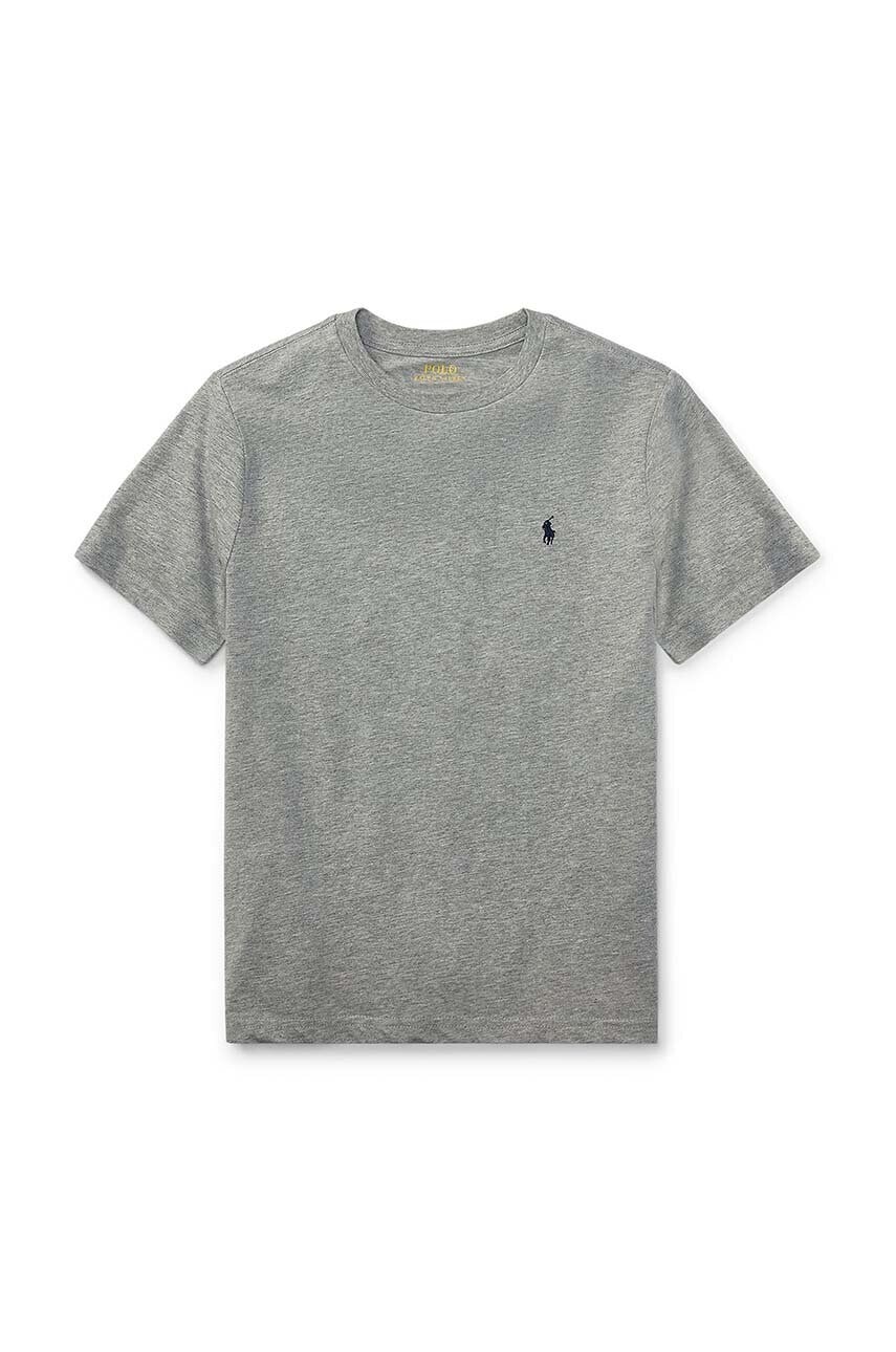 Detské bavlnené tričko Polo Ralph Lauren šedá farba, melanžové