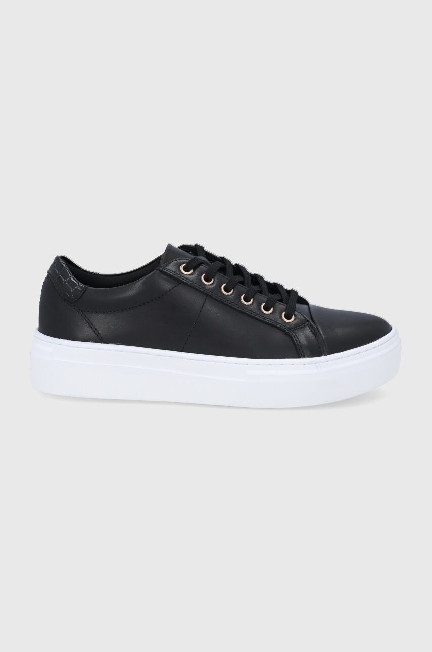 Kožená obuv Vagabond Shoemakers Zoe Platform čierna farba,