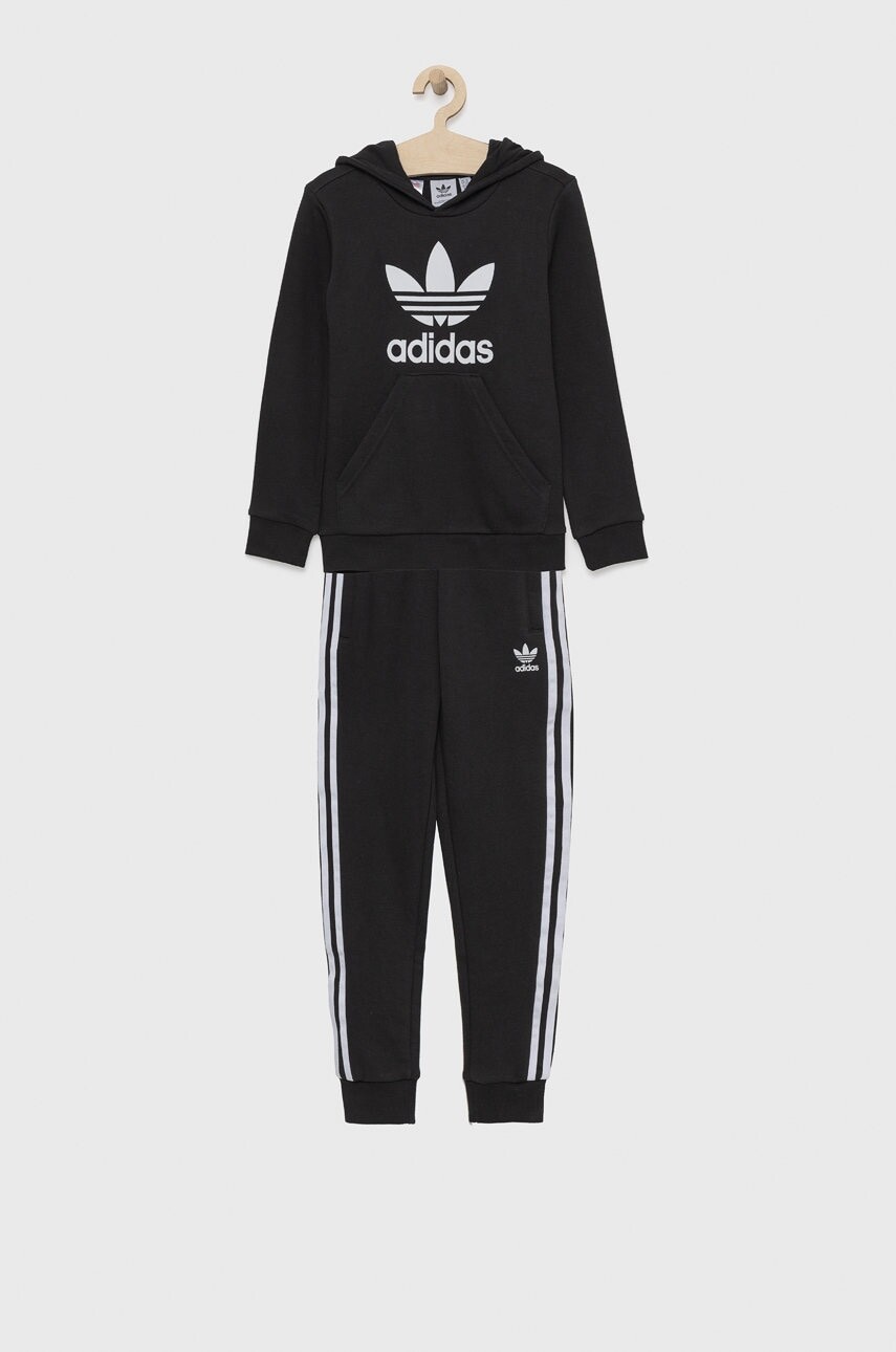 Detská tepláková súprava adidas Originals H25253 čierna farba