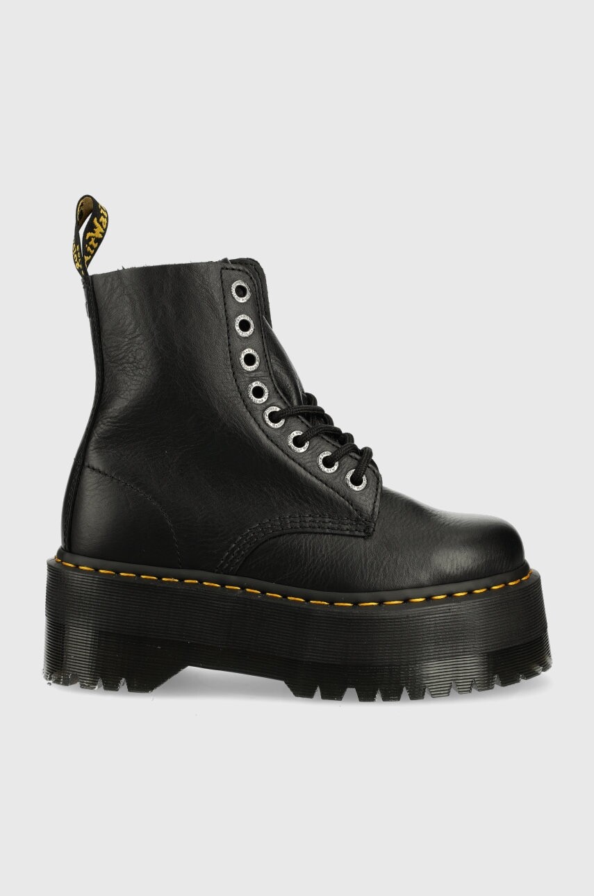 Kožené workery Dr. Martens 1460 Pascal Max DM26925001.1460.Pascal-Black.Pisa, dámske, čierna farba, na platforme