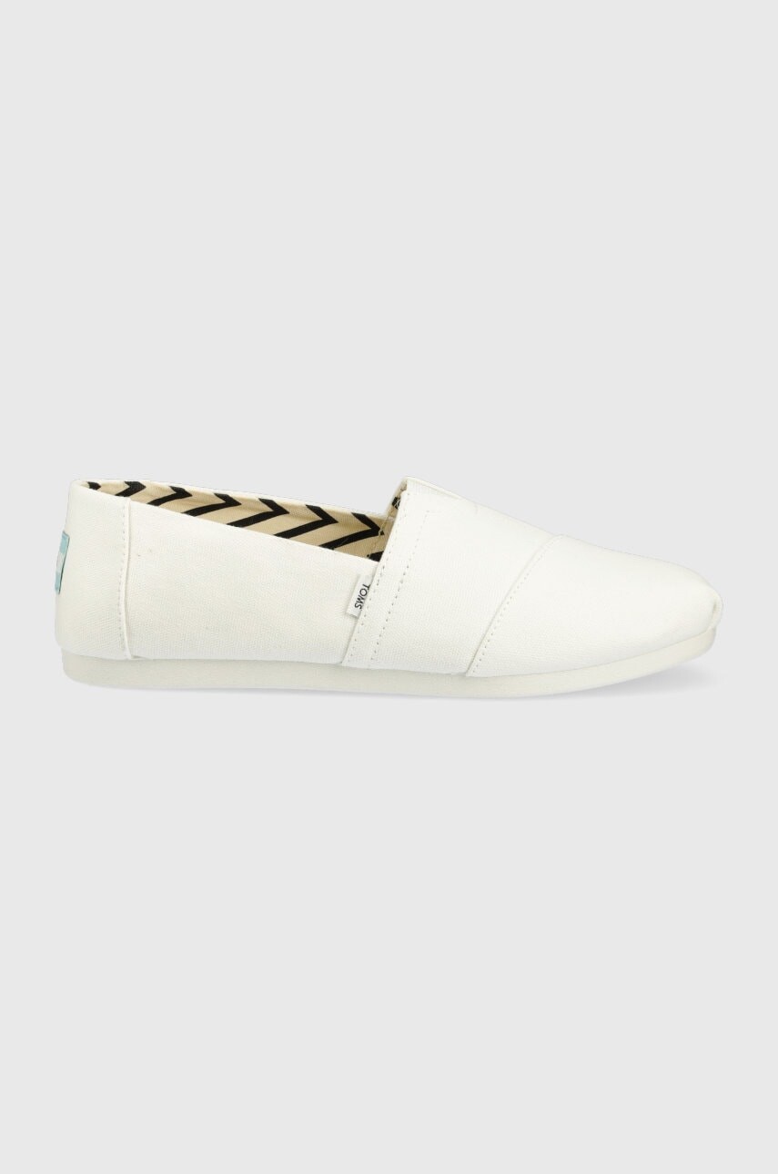Espadrilky Toms Alpargata biela farba