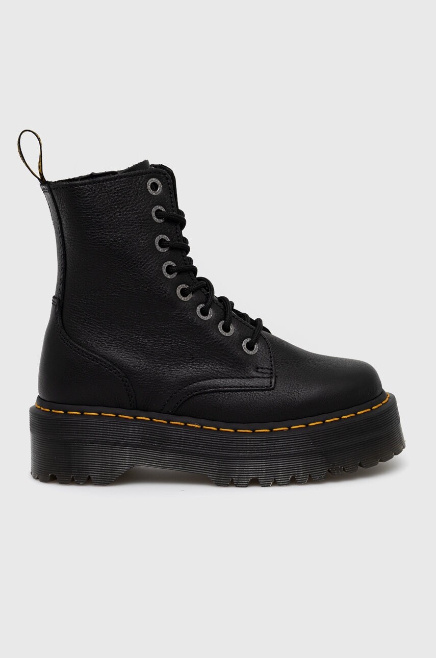 Kožené workery Dr. Martens Jadon III dámske, čierna farba, na plochom podpätku, DM26378001
