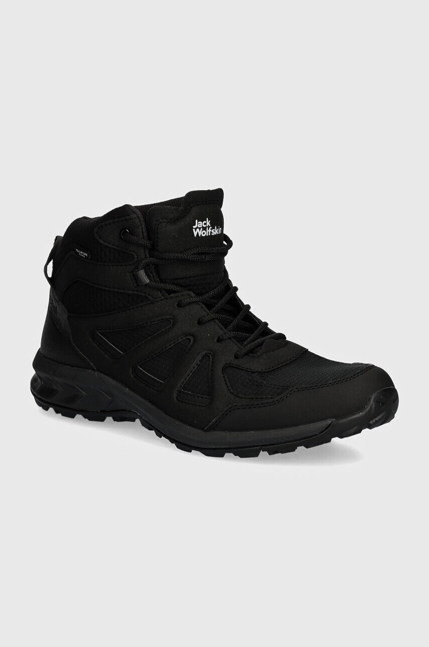 Topánky Jack Wolfskin Woodland 2 Texapore Mid pánske, hnedá farba, 4051261
