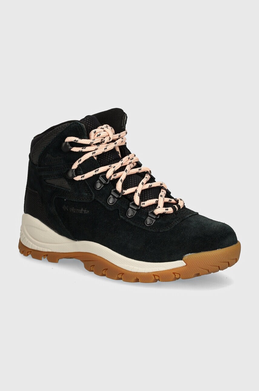 Topánky Columbia Newton Ridge Plus Waterproof dámske, čierna farba