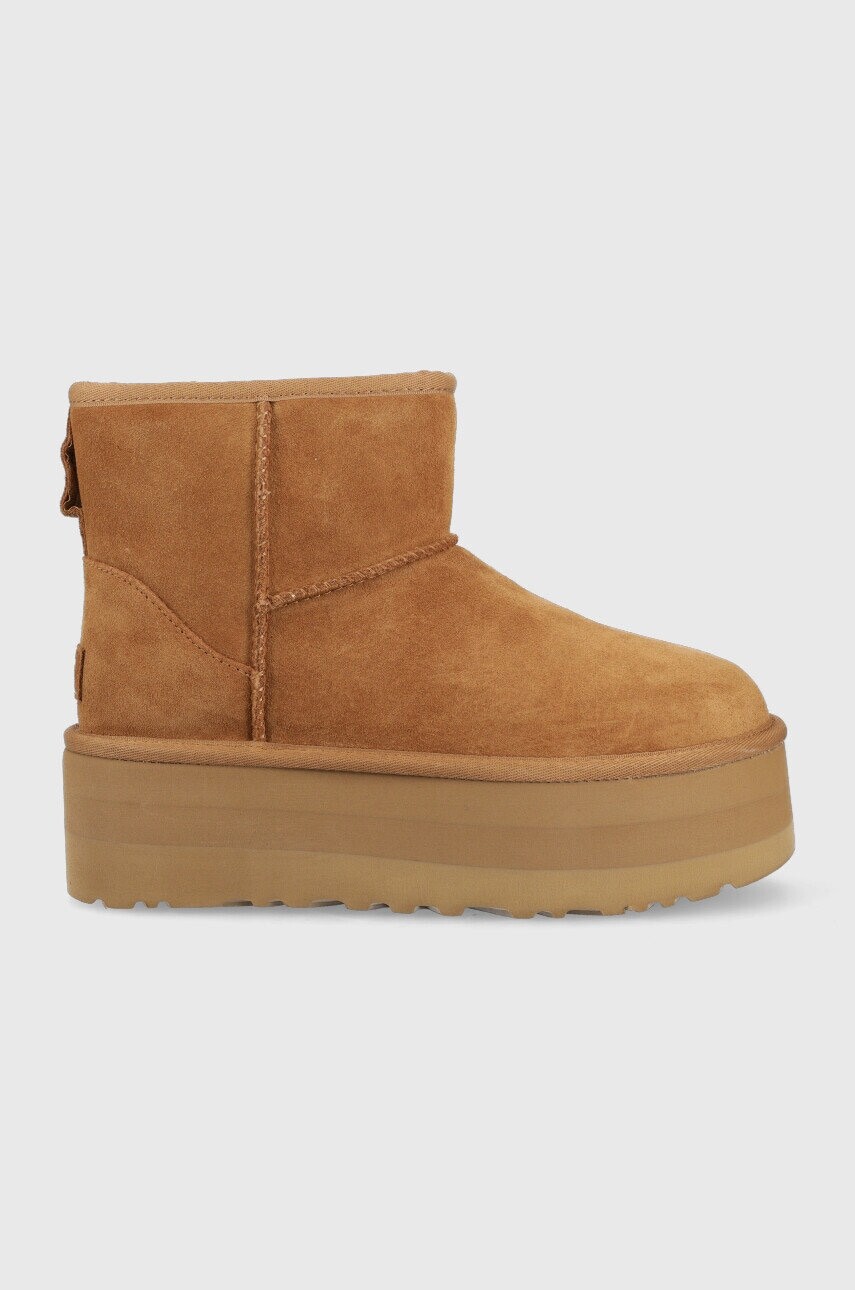 Snehule UGG Classic Mini Platform hnedá farba 1134991.CHE