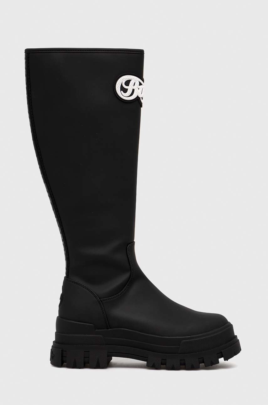 Vysoké čižmy Buffalo Aspha Rain Hi dámske, čierna farba 1214006.BLK