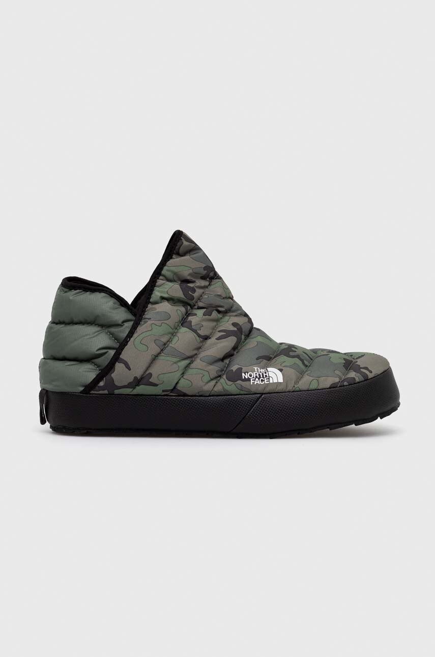 Papuče The North Face Men S Thermoball Traction Bootie zelená farba