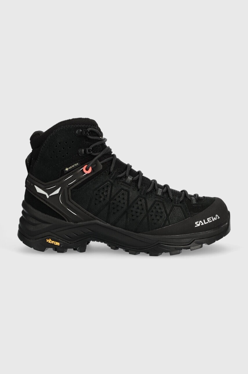 Topánky Salewa Alp Trainer 2 Mid GTX dámske, čierna farba, 00-0000061383