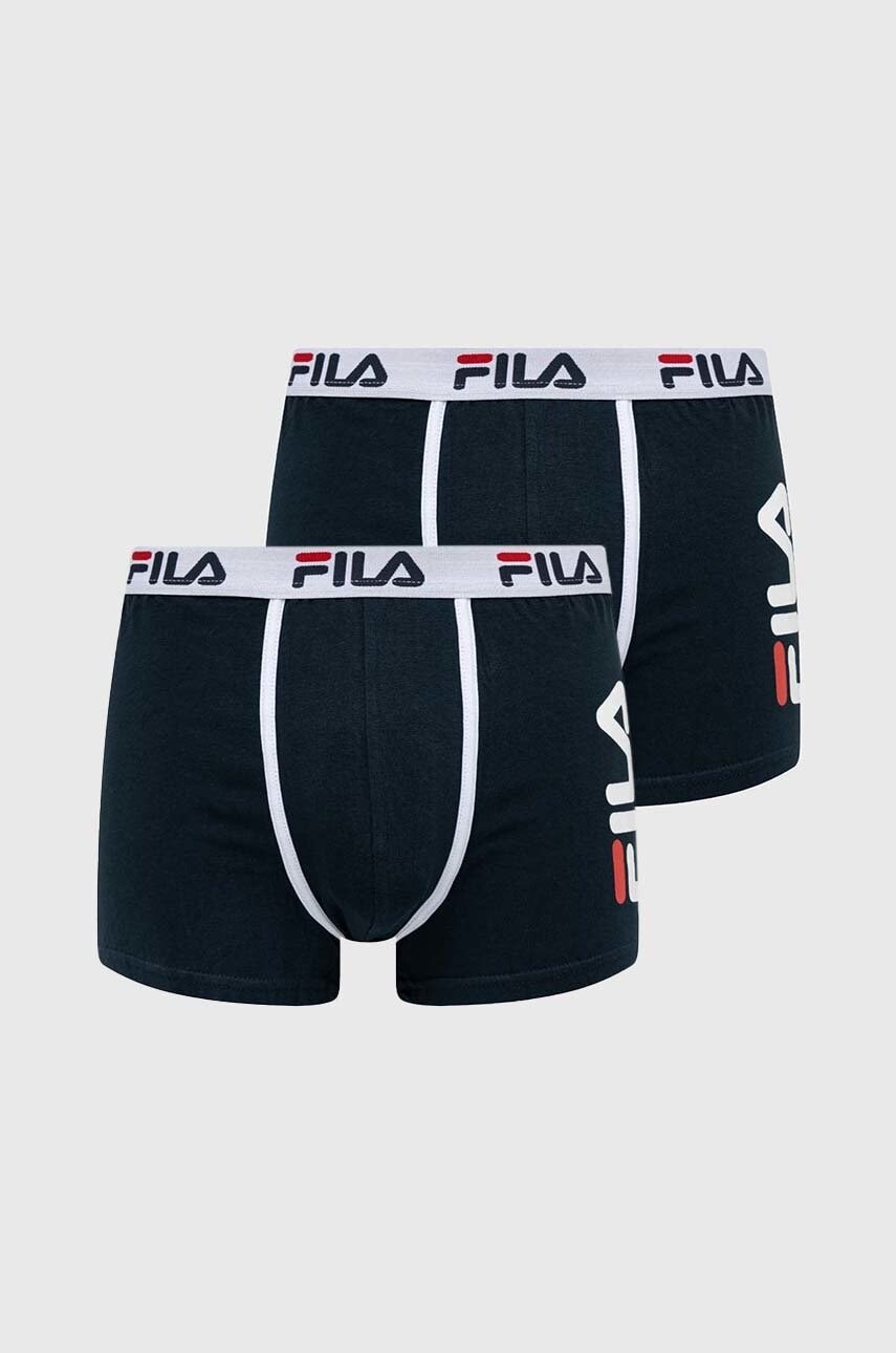 Boxerky Fila 2-pak pánske, tmavomodrá farba