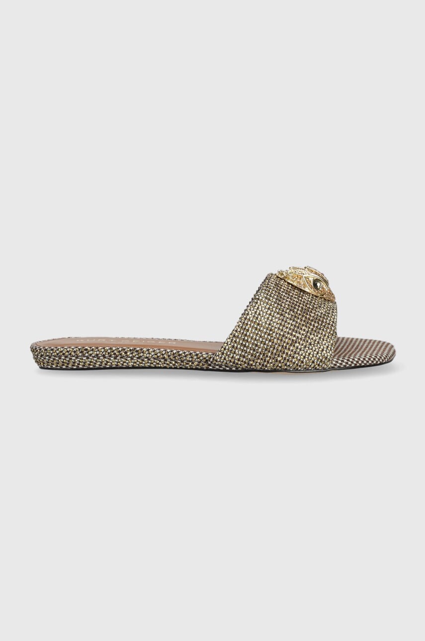 Šľapky Kurt Geiger London Kensington dámske, zlatá farba, 8496140609