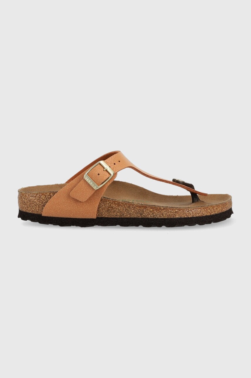 Žabky Birkenstock GIZEH BS dámske, hnedá farba, na plochom podpätku