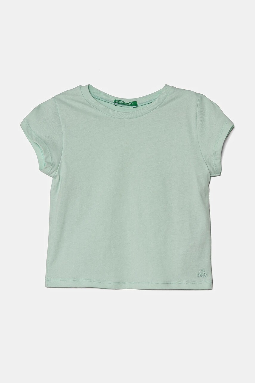 Detské bavlnené tričko United Colors of Benetton ružová farba, 3I1XG106Y