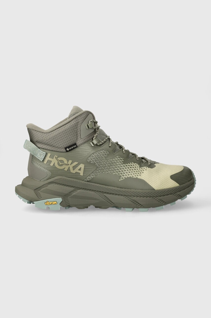 Topánky Hoka One One Trail Code GTX pánske, zelená farba, 1123165
