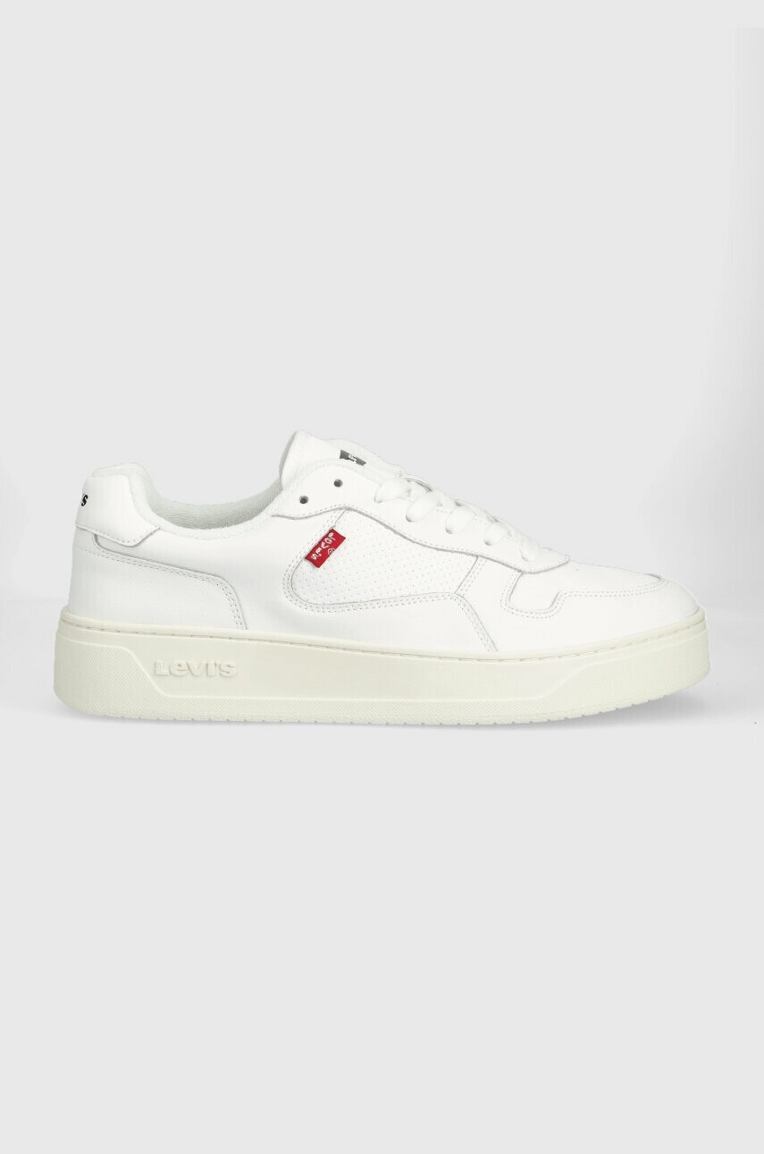 Kožené tenisky Levi's Glide biela farba, D7521.0001