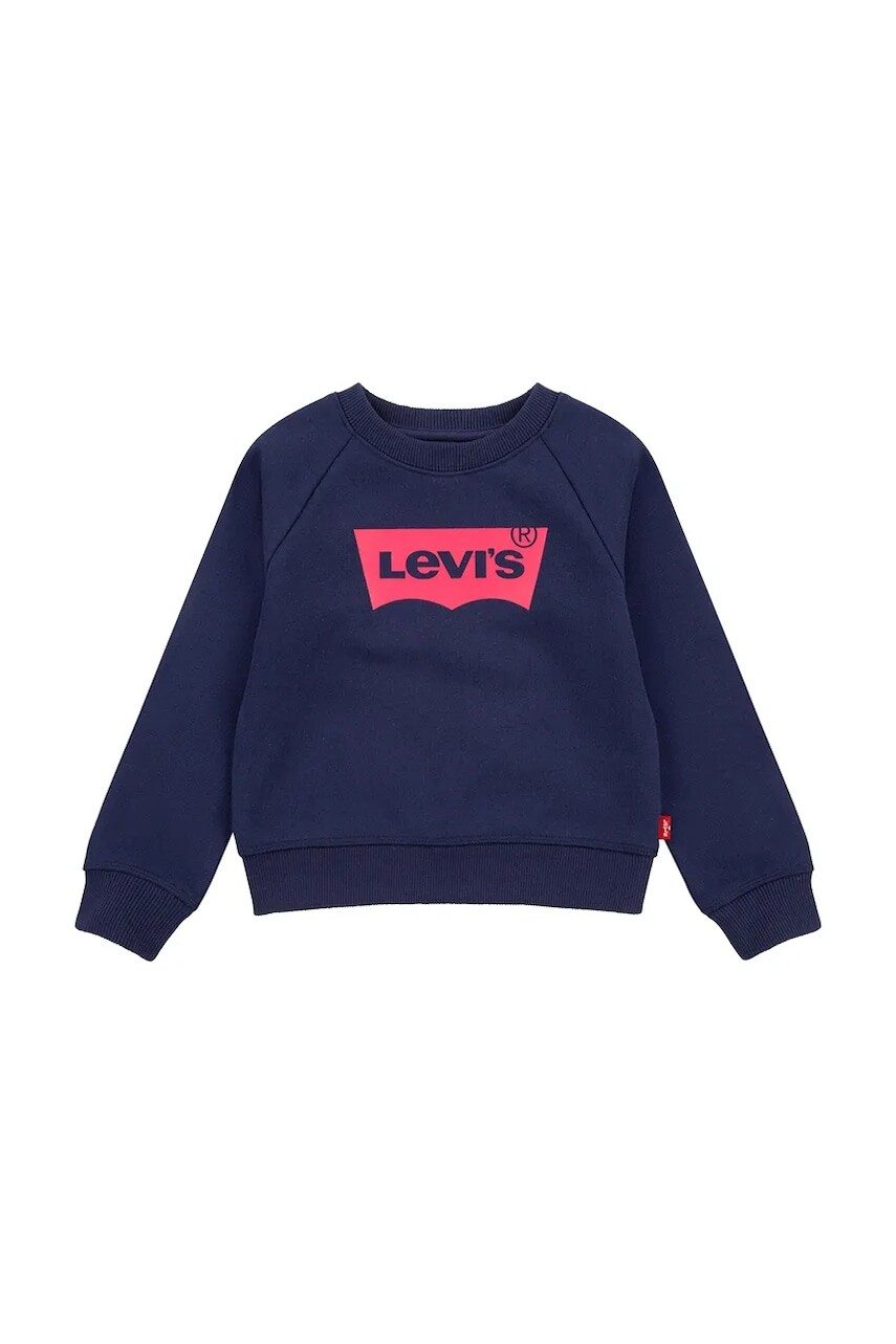 Mikina pre bábätká Levi's tmavomodrá farba, s potlačou