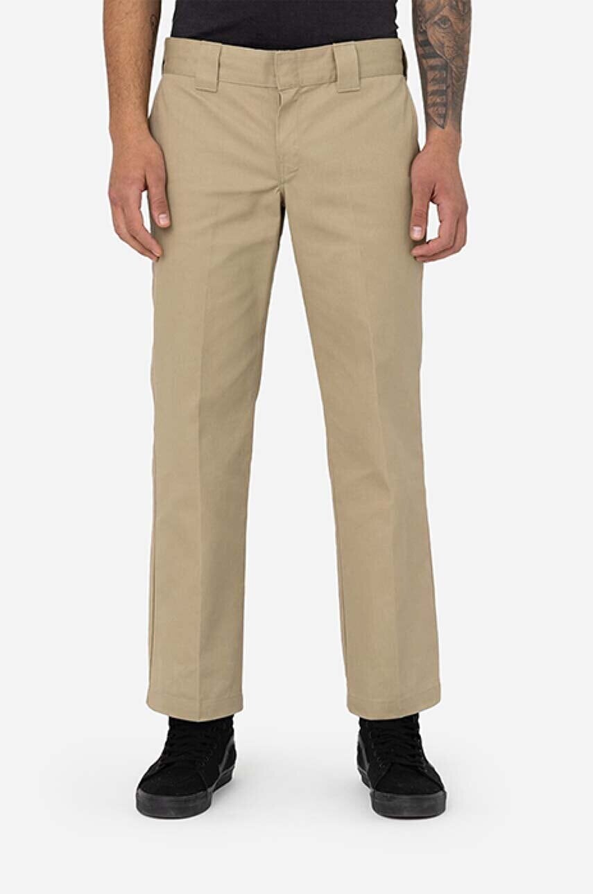 Nohavice Dickies Work Pant Rec DK0A4XK9KHK-brown, pánske, béžová farba, rovné