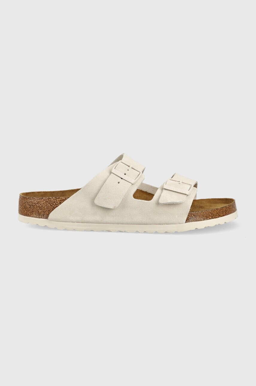 Semišové šľapky Birkenstock Arizona 1024554-lgrey, pánske, šedá farba
