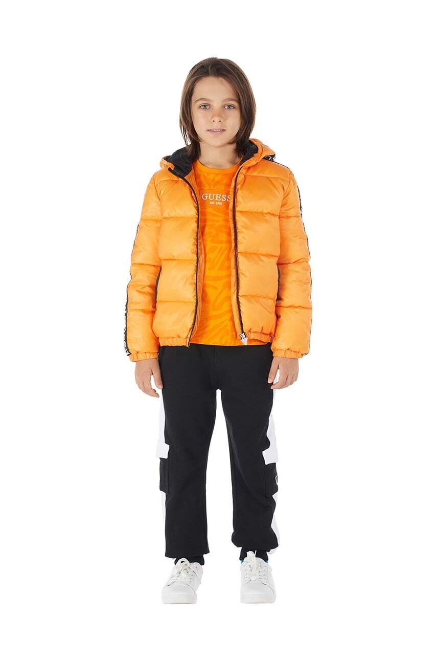 Detská bunda Guess oranžová farba