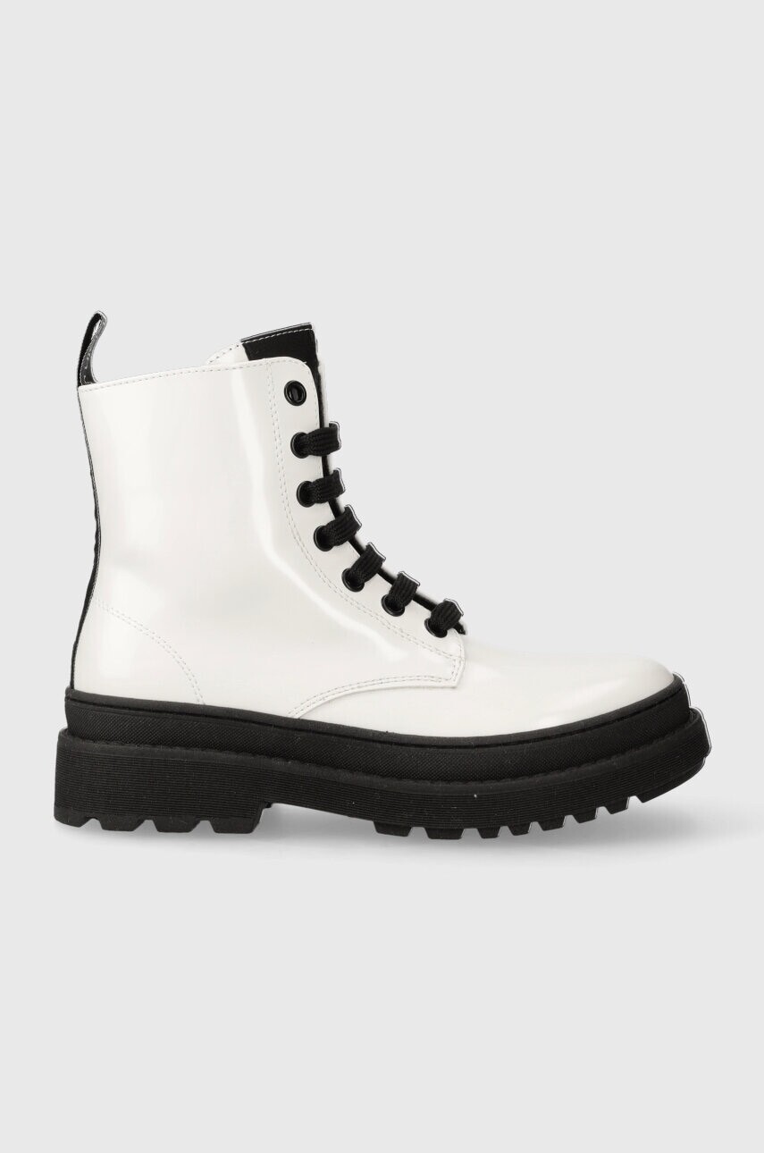 Detské workery Calvin Klein Jeans biela farba