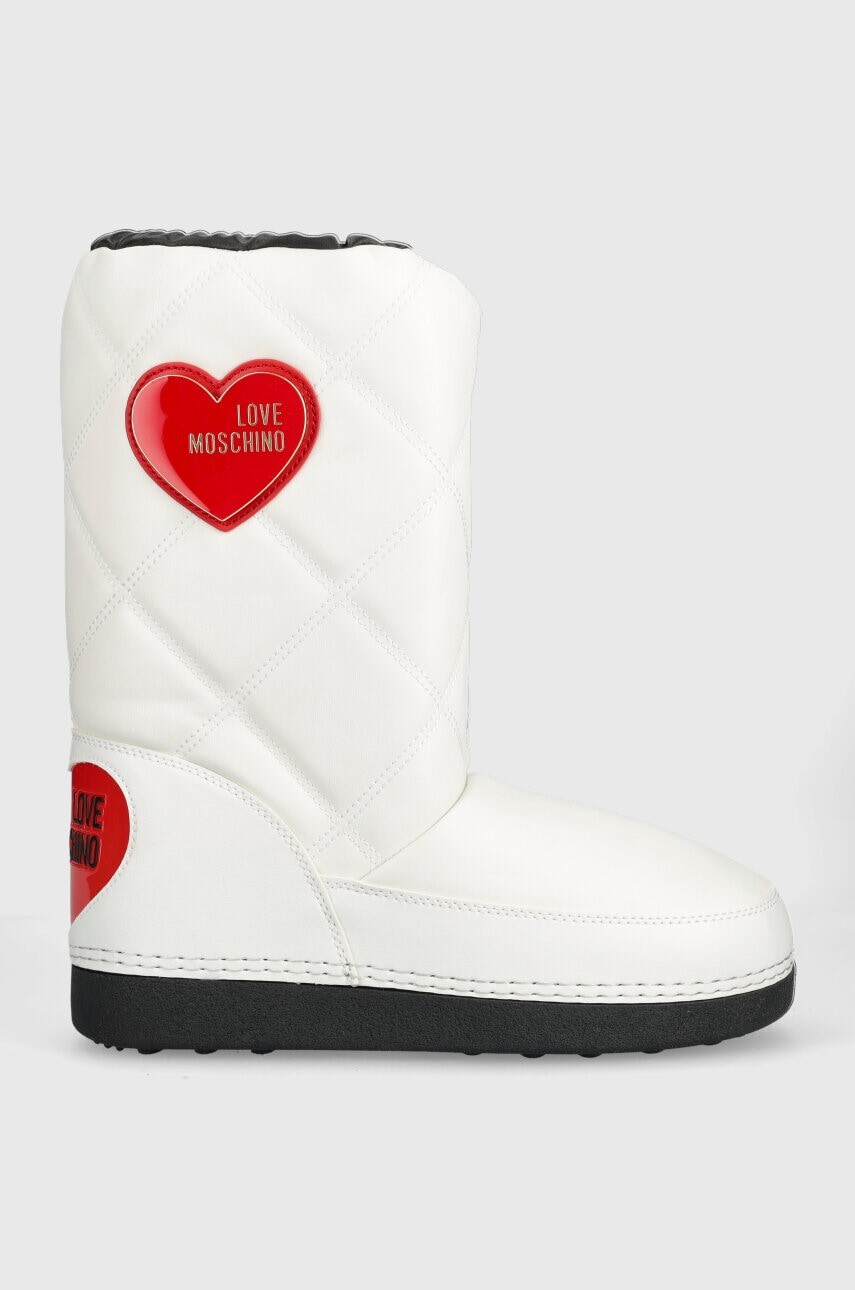 Snehule Love Moschino biela farba, JA24172G1HIT710A