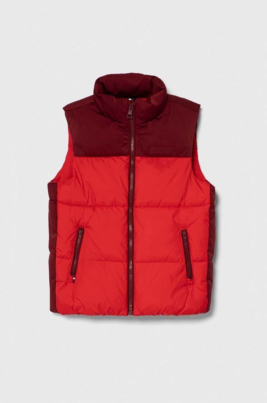 Detská vesta Tommy Hilfiger červená farba