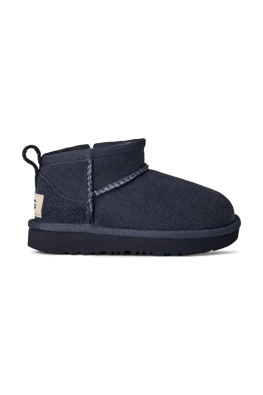 Detské semišové snehule UGG T CLASSIC ULTRA MINI čierna farba, 1130750T