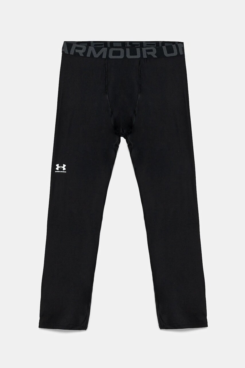 Detské funkčné legíny Under Armour UA HG Armour čierna farba