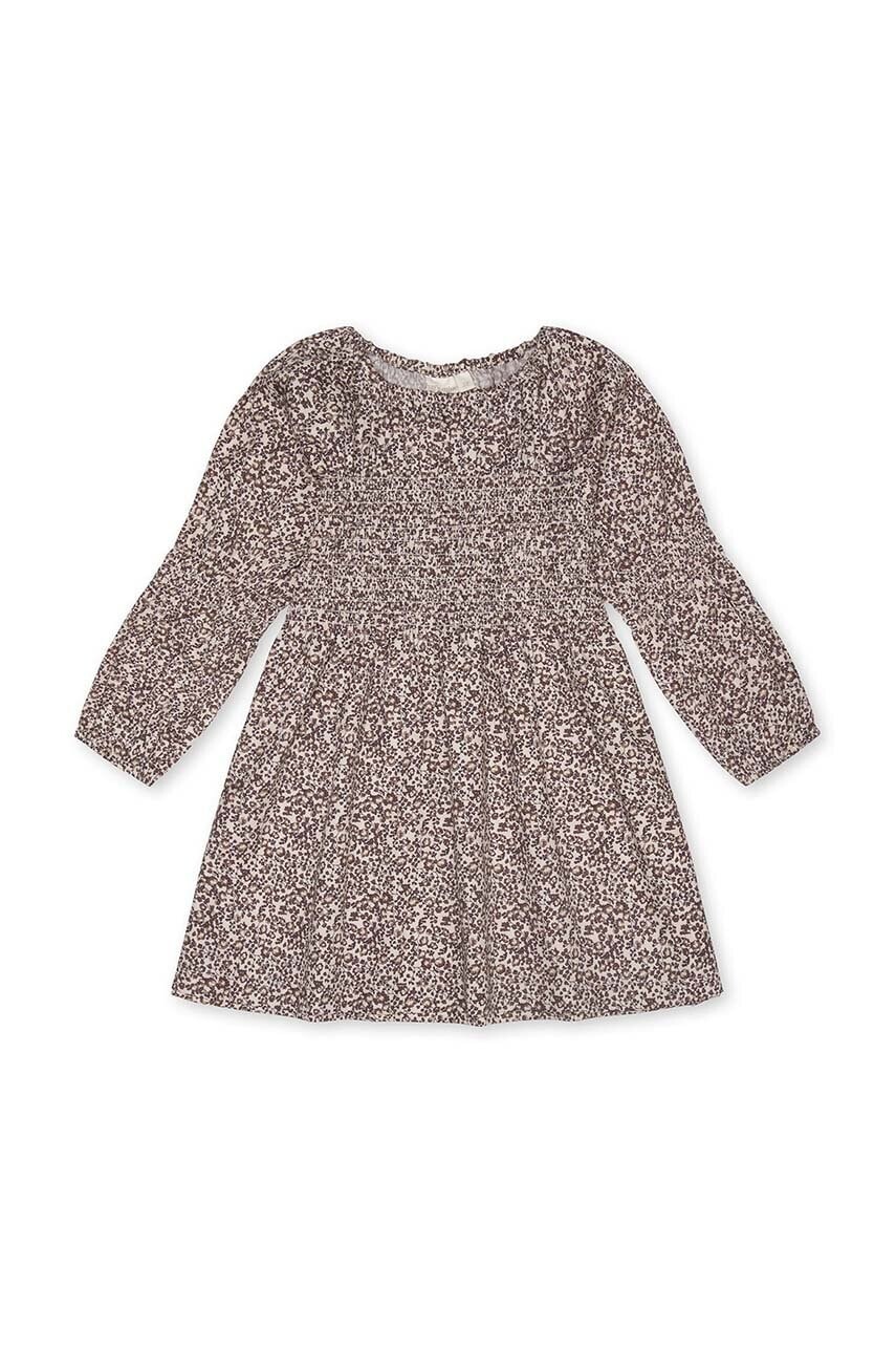 Dievčenské bavlnené šaty That's mine 024628 Brianna Dress hnedá farba