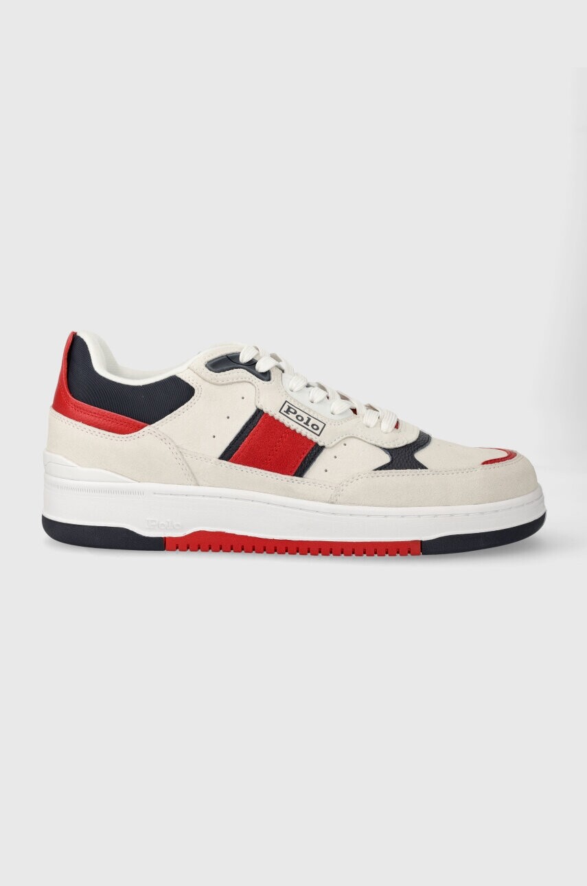 Semišové tenisky Polo Lauren Ralph Lauren Masters Sprt biela farba, 809913399003