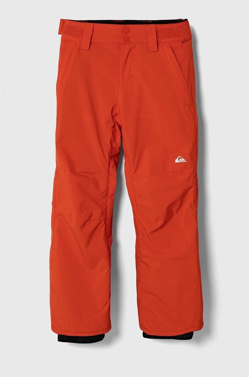 Detské lyžiarske nohavice Quiksilver ESTATE YTH PT SNPT oranžová farba