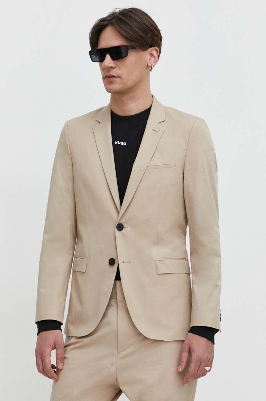 Sako HUGO pánske,béžová farba,50490765
