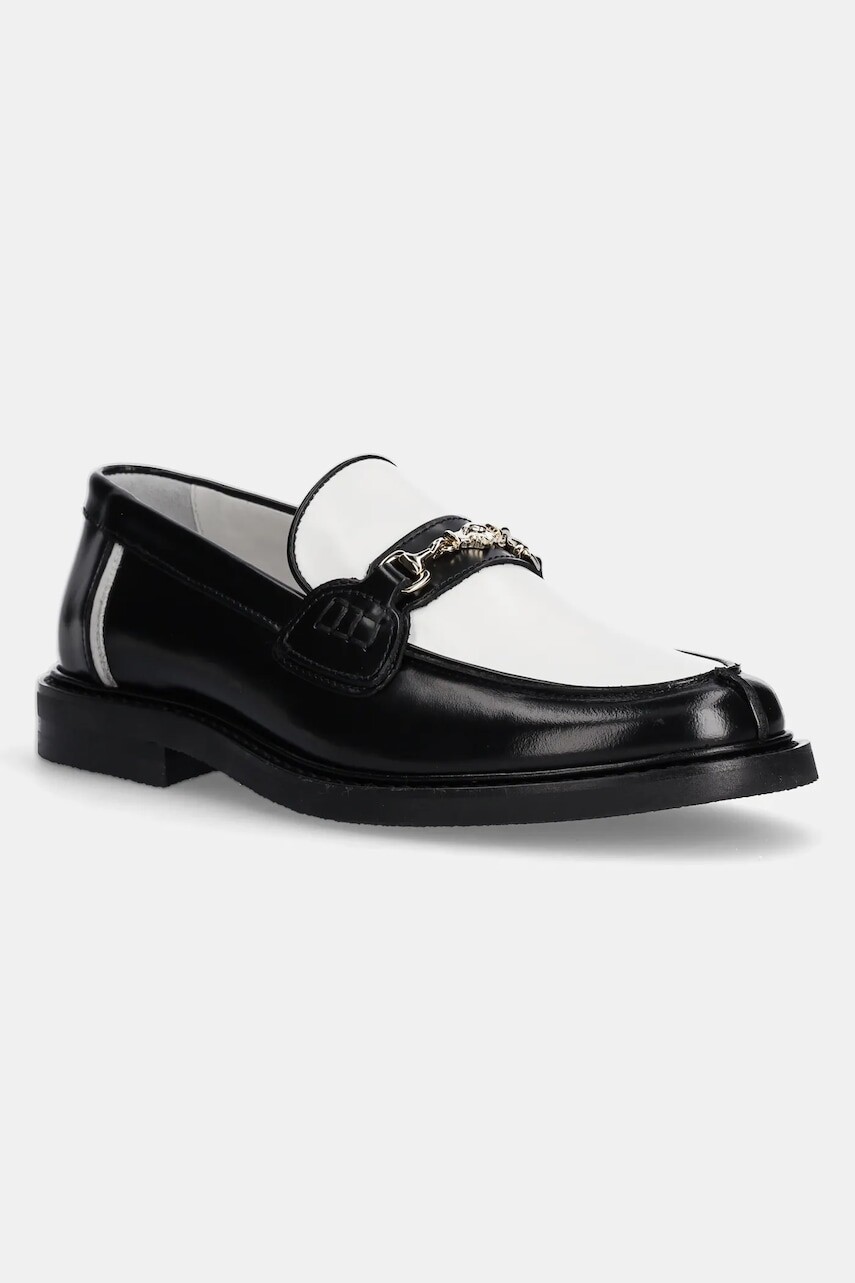 Kožené mokasíny Filling Pieces Loafer Polido čierna farba, na plochom podpätku