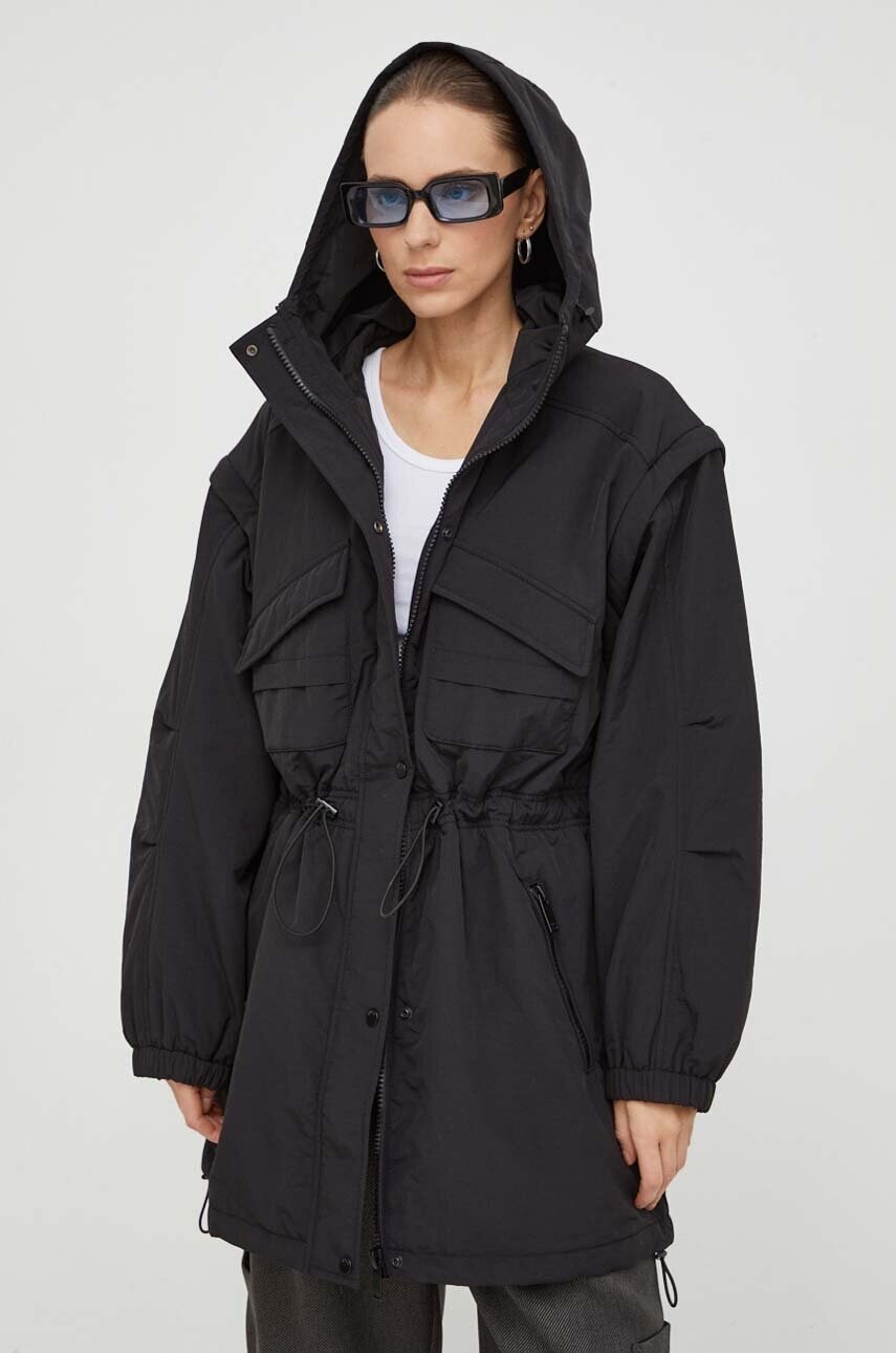 Bunda 2NDDAY 2ND Kiruna - Active Junction dámska, čierna farba, prechodná, 2241112520