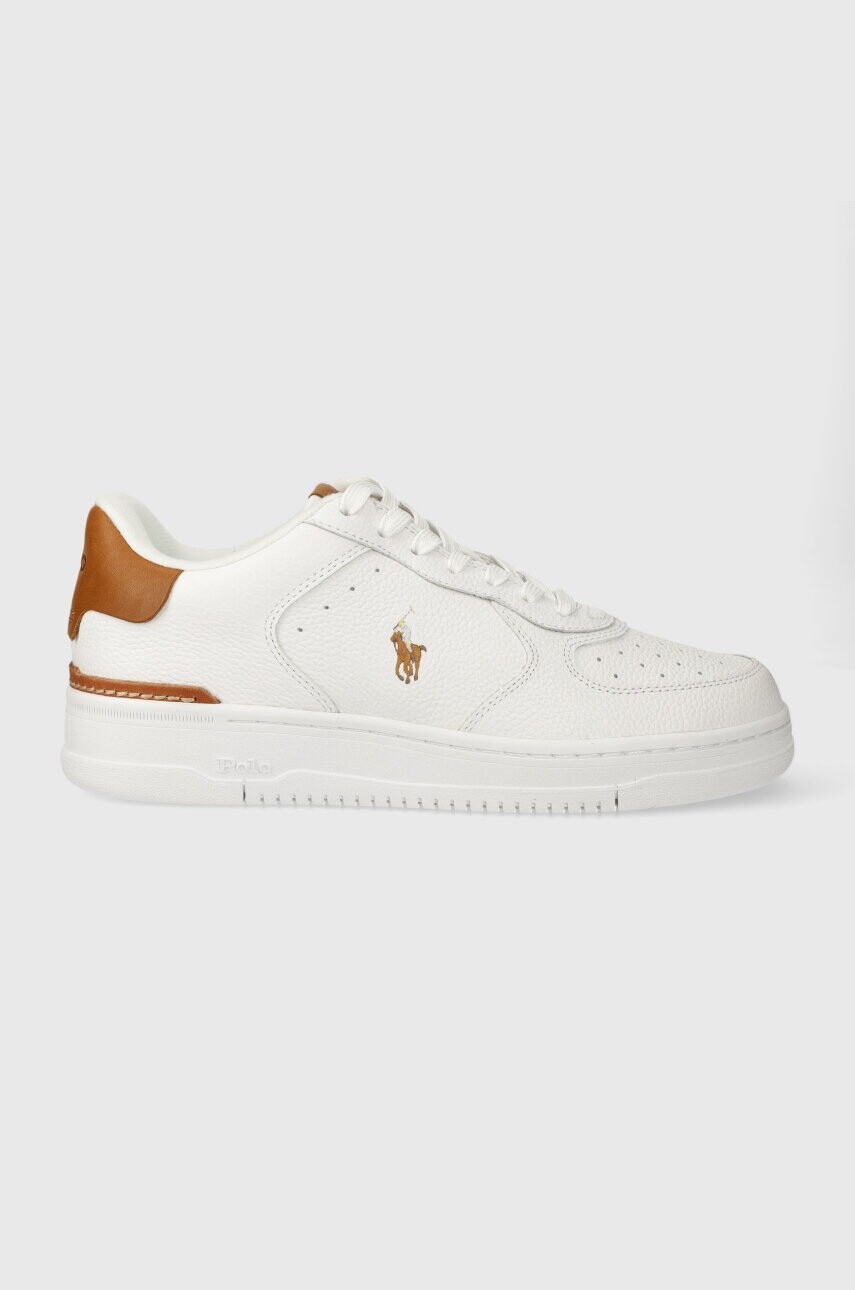 Kožené tenisky Polo Ralph Lauren Masters Crt biela farba, 809923071002