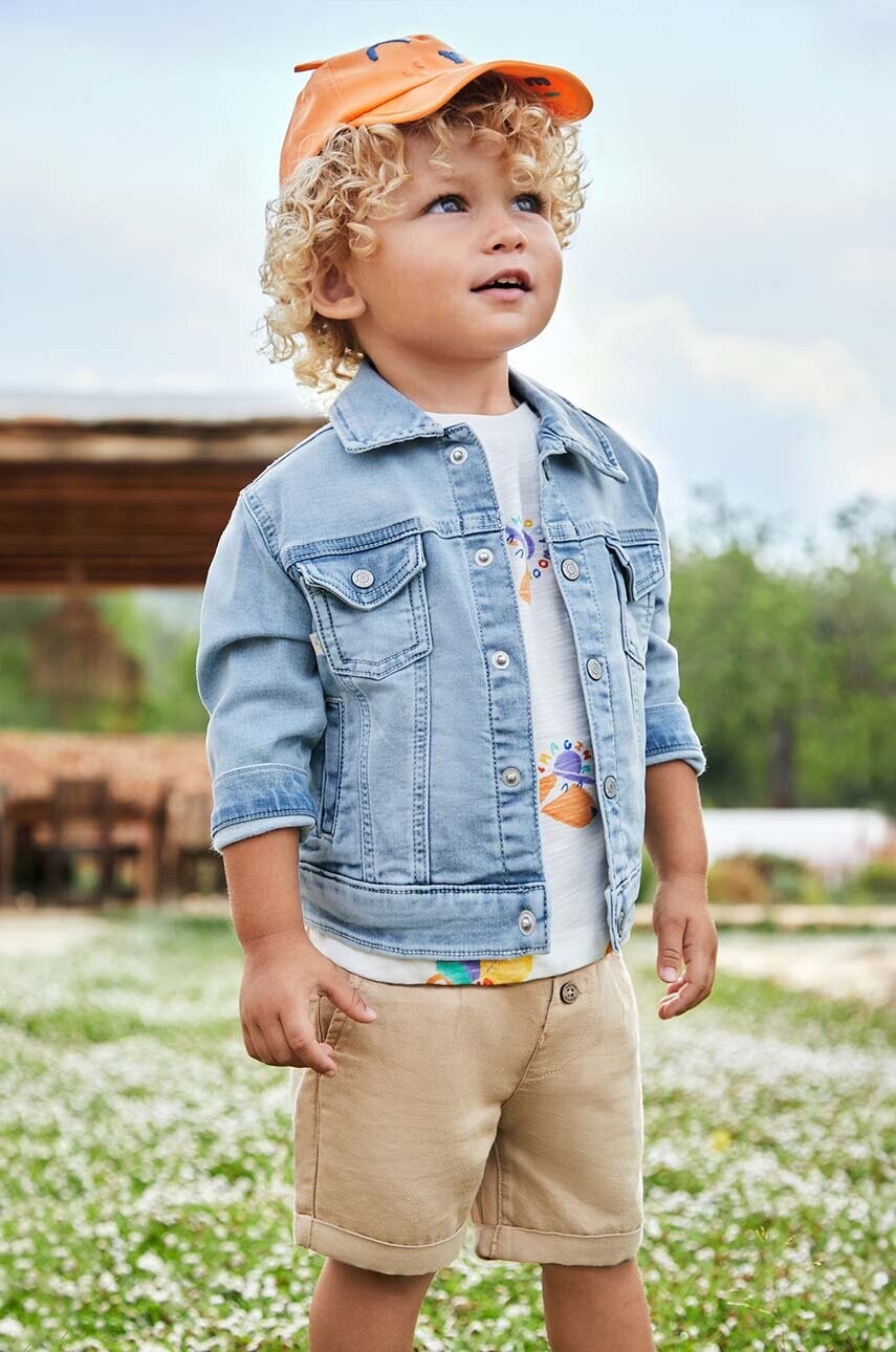 Krátke nohavice pre bábätká Mayoral béžová farba