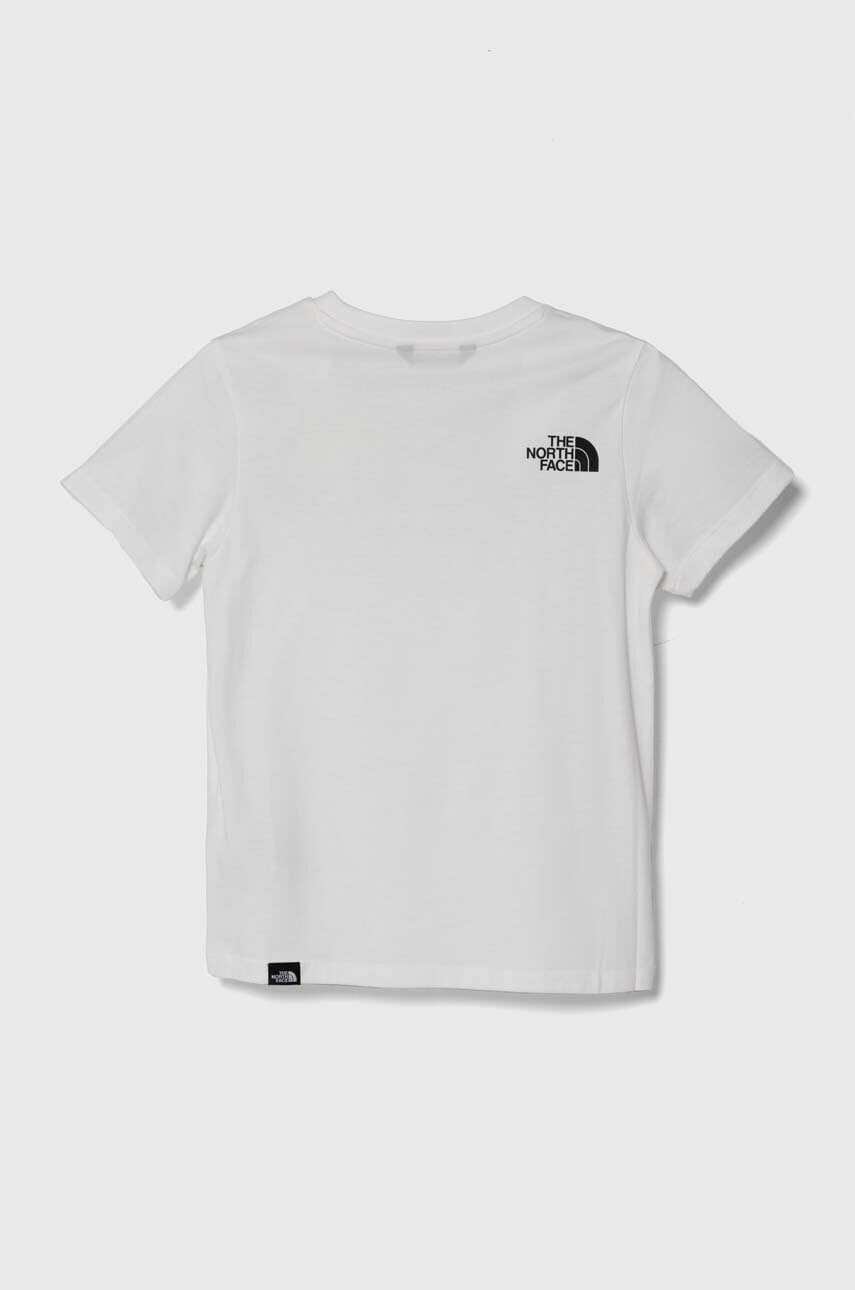 Detské tričko The North Face SIMPLE DOME TEE biela farba, s potlačou