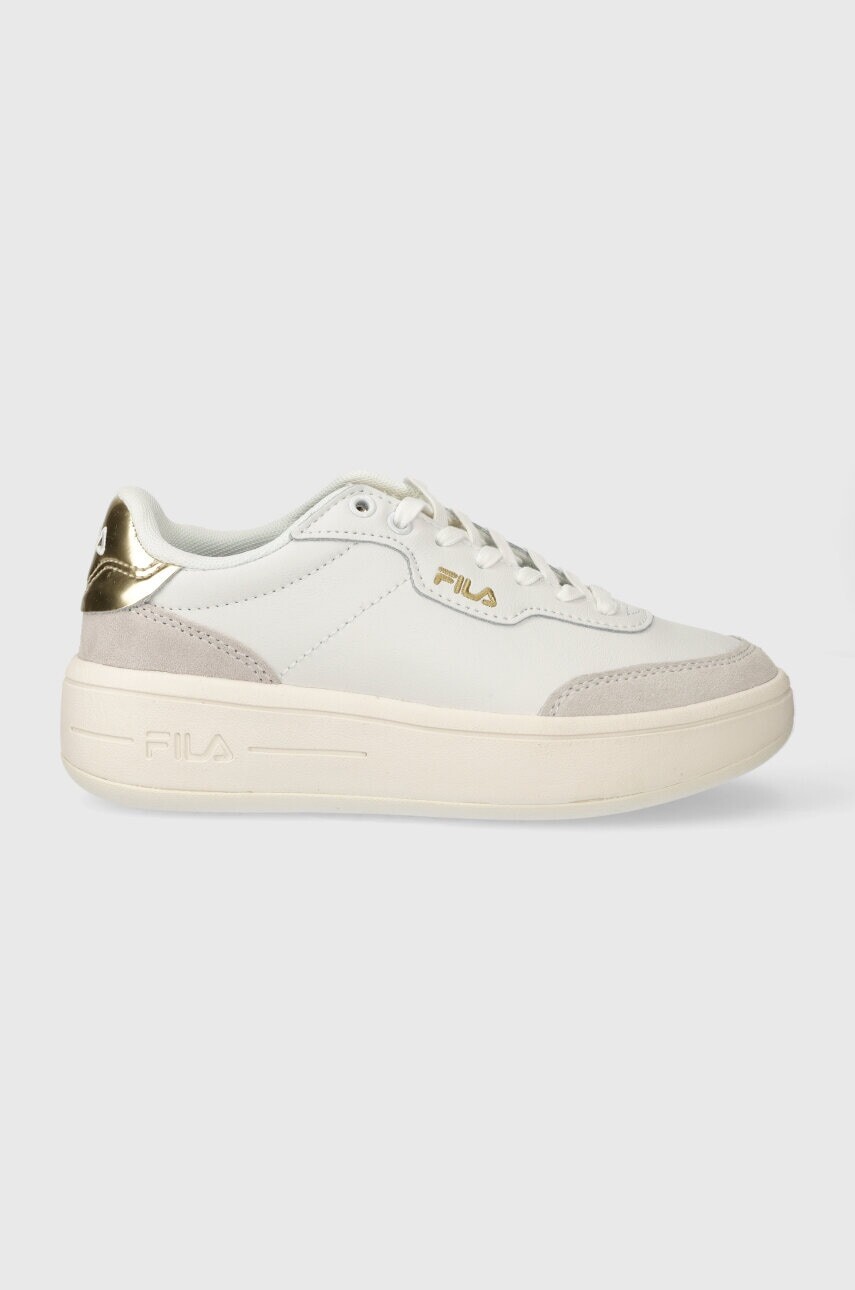 Kožené tenisky Fila PREMIUM biela farba, FFW0336