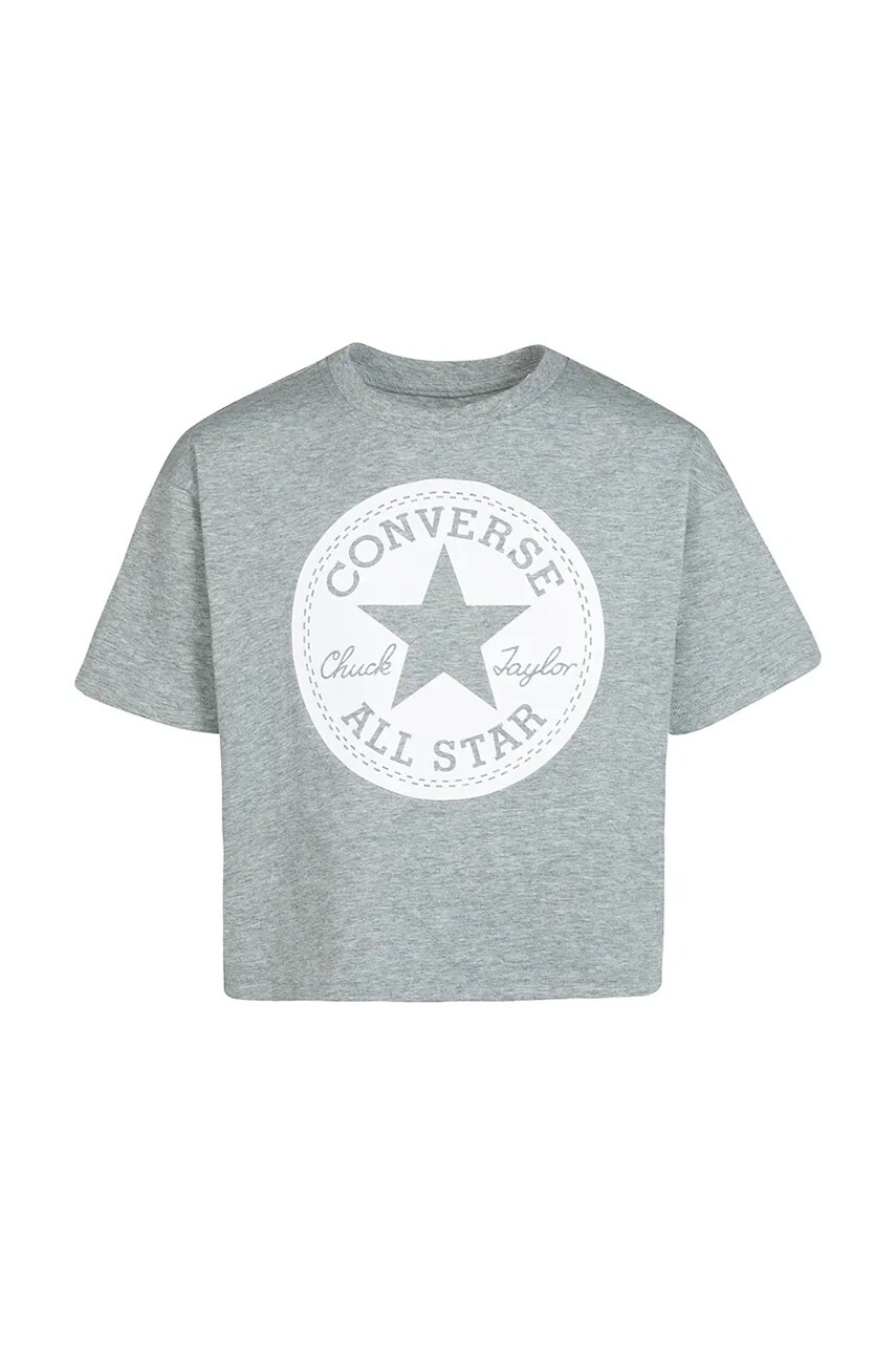 Detské tričko Converse šedá farba