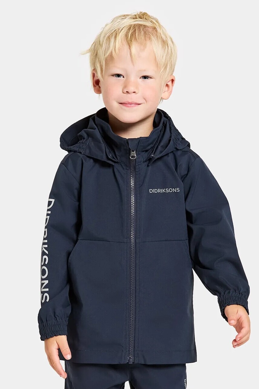 Detská bunda Didriksons HALLON KIDS JKT tmavomodrá farba