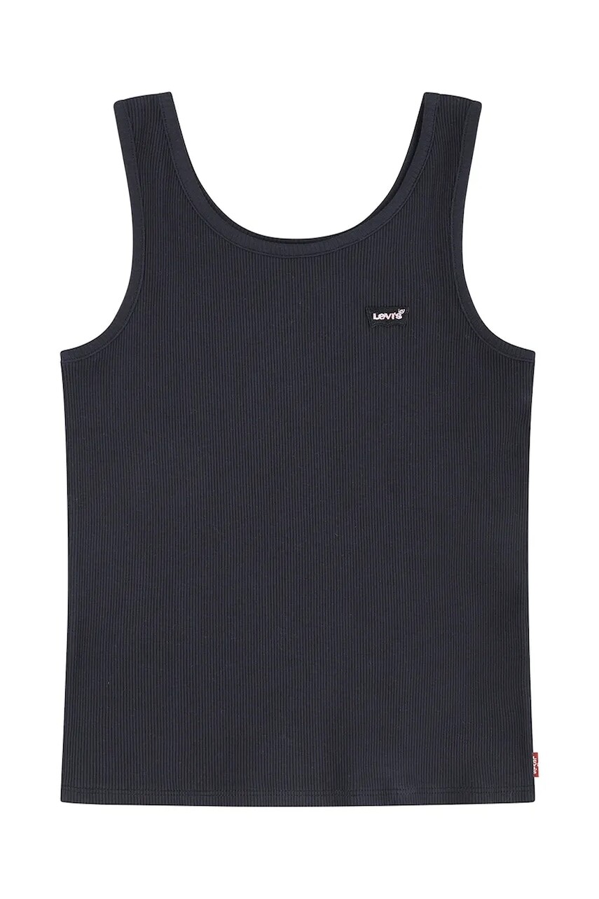 Detský top Levi's čierna farba