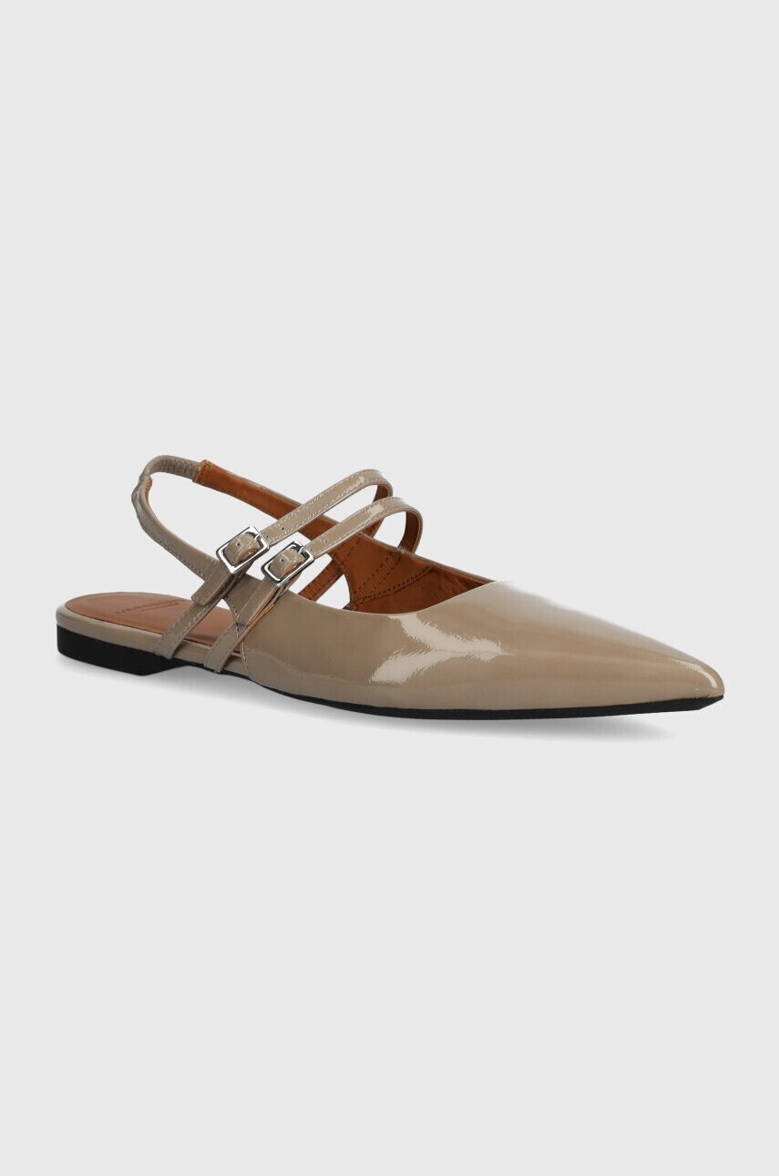 Kožené balerínky Vagabond Shoemakers HERMINE béžová farba, s otvorenou pätou, 5733-260-09