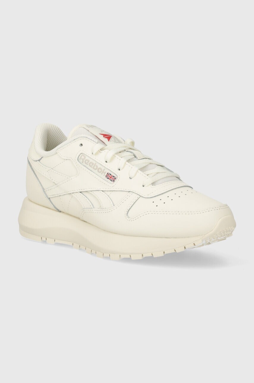 Kožené tenisky Reebok Classic CLASSIC LEATHER béžová farba, 100074459