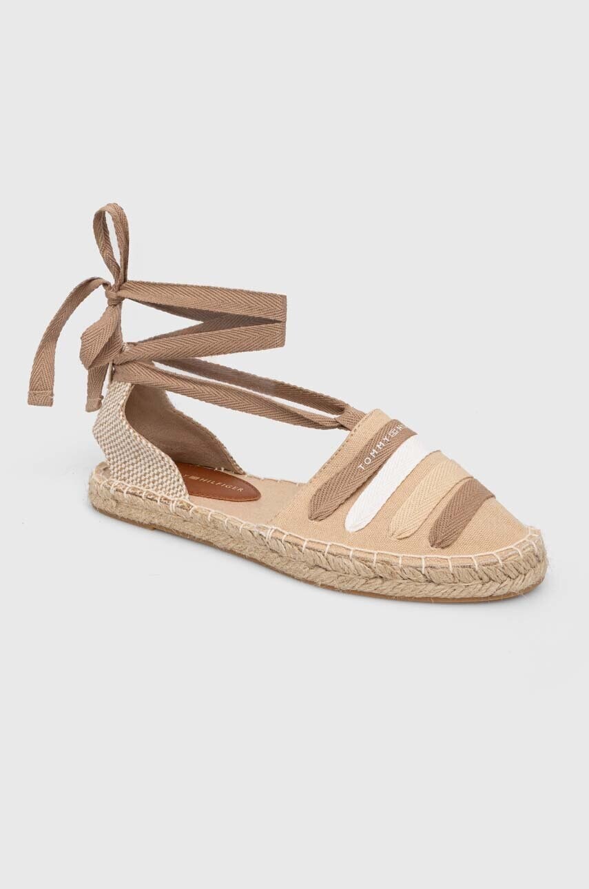 Detské espadrilky Tommy Hilfiger hnedá farba